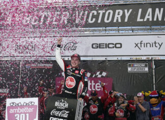 Bell win at New Hampshire dimmed at JGR by Truex, Busch woes Christopher Bell celebrates after winning a NASCAR Cup Series race at the New Hampshire Motor Speedway on Sunday in Loudon, N.H. AP photo