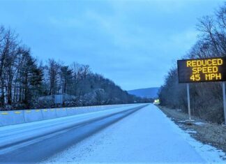 							                                Times Leader file photo of the South Cross Valley Expressway in Hanover Township after several hours of mixed precipitation of snow and sleet.                                 Times Leader | File Photo					