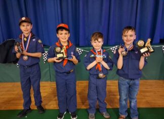 							                                Pictured from left to right, top finishers, Bradley Farrell, Ethan Marsicano, Wyatt Wilson, and Declan Whitebread. 					