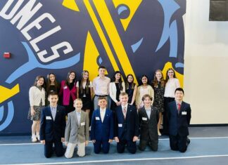 							                                Front row from left: Colton Kowalski, Gio Shulde, TJ Grego, Connor Cinoski, Bert Marcalus, Kai Hong. Back row from left: Ady Hischak, Ali Sartori, Eloise Basalyga, Sydney Millard, Brayden Antonello, Lilly Holtz, Katherine Ventra, Rachel Atwal, Annabelle Schillinger, Elizabeth Decowski. 					