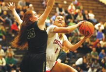 							                                Crestwood forward Charlie Hiller looks to score as Archbishop Wood forward Colleen Besachio defends in the third quarter of Tuesdays PIAA Class 5A semifinal in Bethlehem.                                 Fred Adams | For Times Leader					