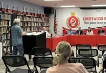 							                                Richard Nardone, a former Crestwood school board member and resident of Slocum Twp., speaks to the board about superintendent concerns.                                 Sydney Allabaugh | Times Leader					