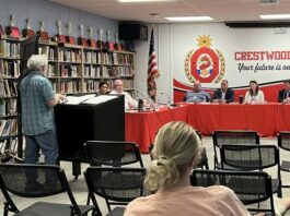 							                                Richard Nardone, a former Crestwood school board member and resident of Slocum Twp., speaks to the board about superintendent concerns.                                 Sydney Allabaugh | Times Leader					