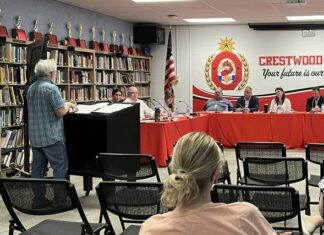 Crestwood superintendent’s resignation raises concerns about separation agreement Richard Nardone, a former Crestwood school board member and resident of Slocum Twp., speaks to the board about superintendent concerns. Sydney Allabaugh | Times Leader