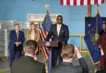 							                                Lt. Gov. Austin Davis speaks at the i2M polymer production plant on Thursday as part of the Putting More Money Back in Your Pockets tour.                                 Sydney Allabaugh | Times Leader					