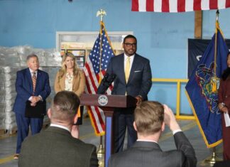							                                Lt. Gov. Austin Davis speaks at the i2M polymer production plant on Thursday as part of the Putting More Money Back in Your Pockets tour.                                 Sydney Allabaugh | Times Leader					